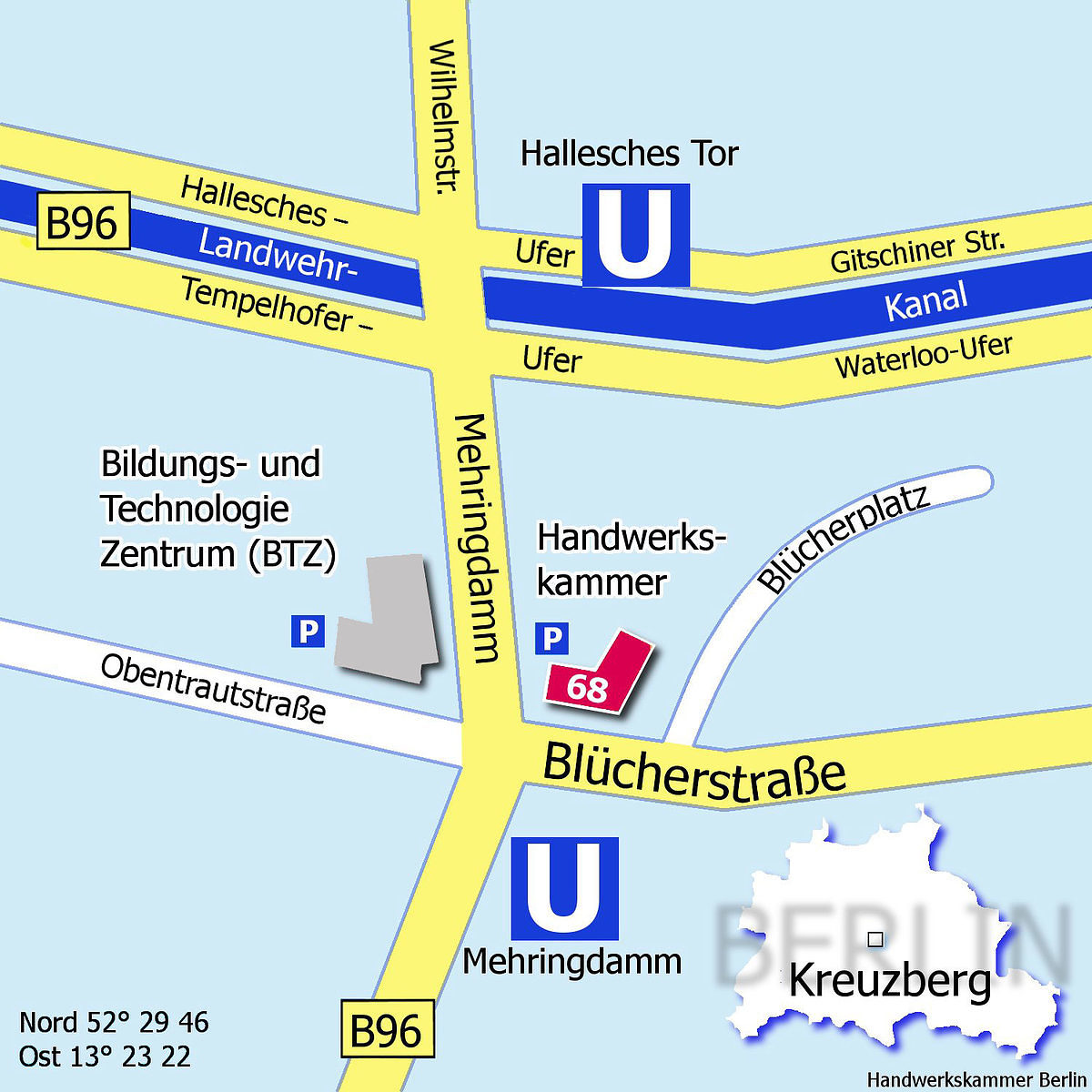 Handwerkskammer, Berlin, Anfahrt, Straße, Map
